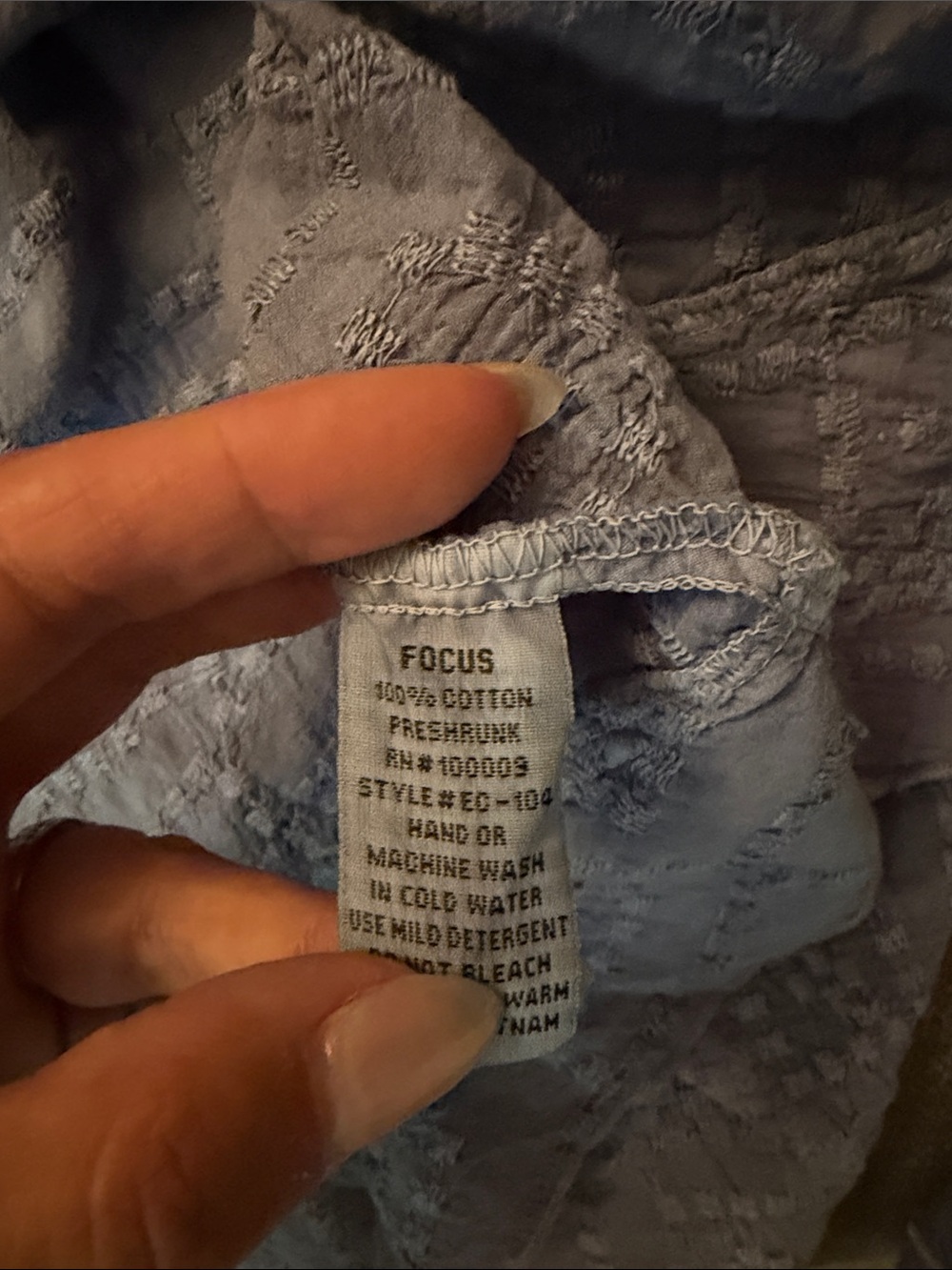 Focus Casual Life Periwinkle Textured Button Down Shirt - Picture 8 of 8